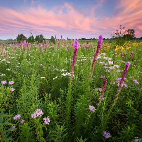 field at sunset