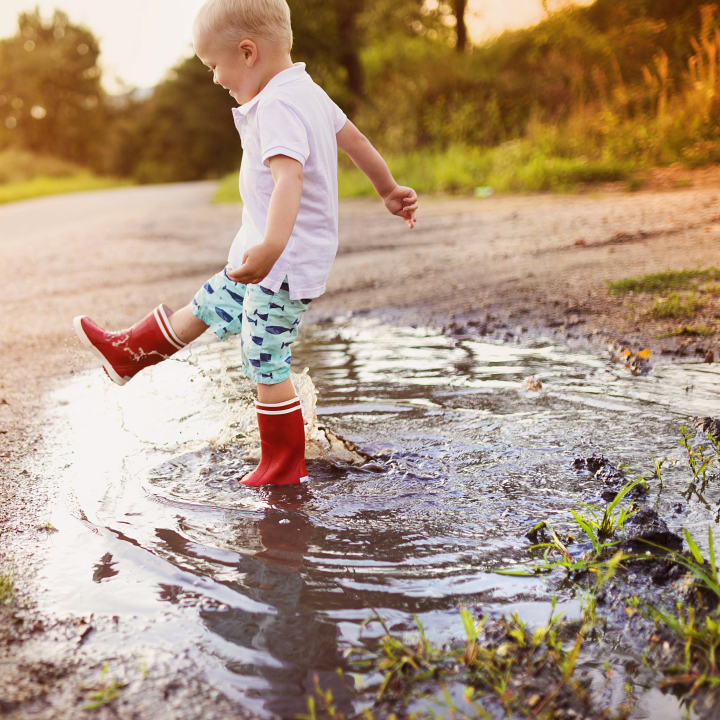Kid Playing in Water